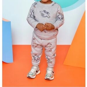 Garanimals Gray Dinosaur 2-Piece Sweatsuit